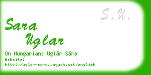 sara uglar business card